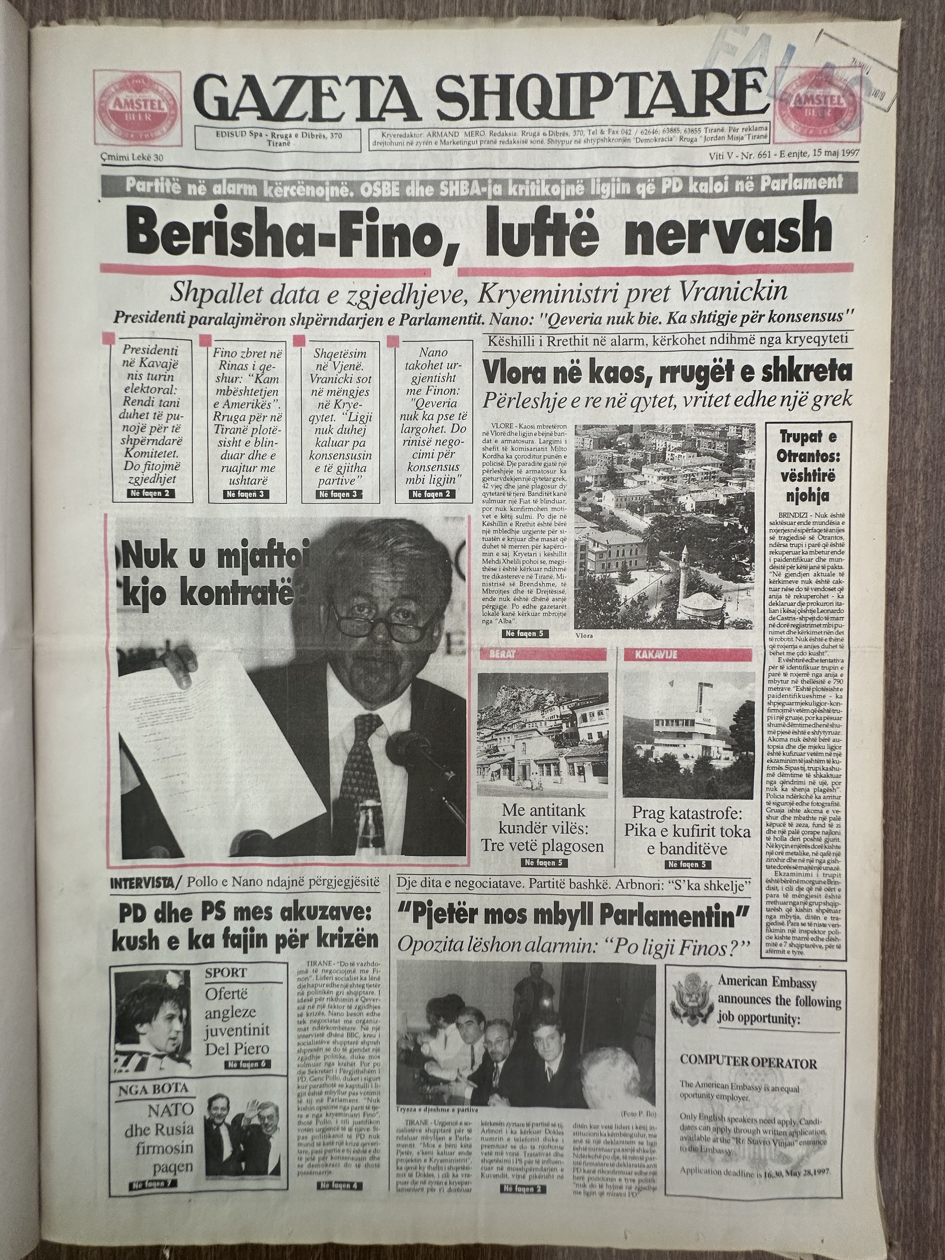 Gazeta Shqiptare 1997-05-15